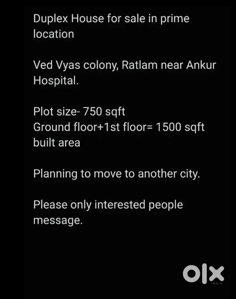 Duplex House for Sale in Prime Area, Ved Vyas Colony / Katju Nagar