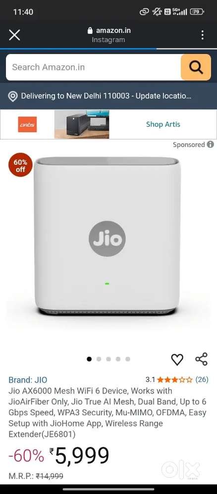 Sell wifi jio