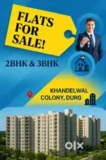 Flats avalible for sale at khandelwal colony with 100%finance facility