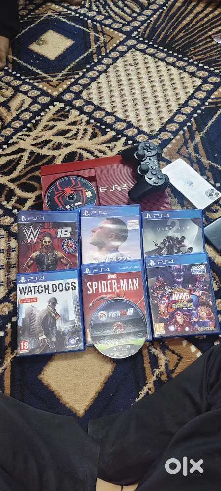 PS3 Console with Controller + 7 Original PS4 Games  Full Gaming Bundle