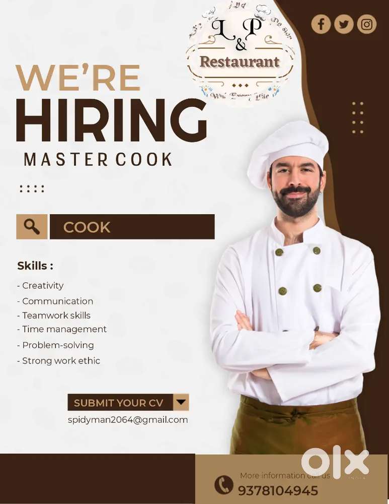 Urgent nepali/naga-cook required