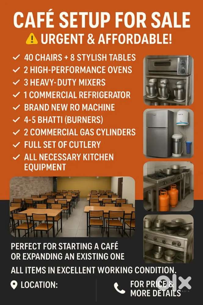 Complete Cafe setup for sale