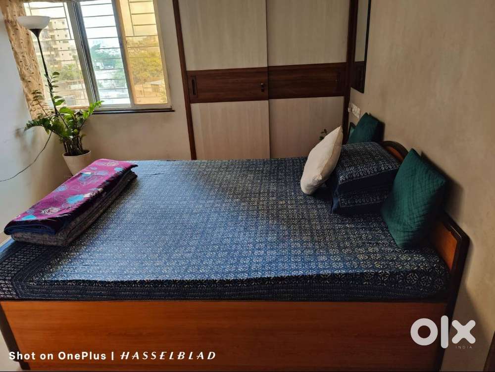 Wooden Bed & Metal Bed with mattress