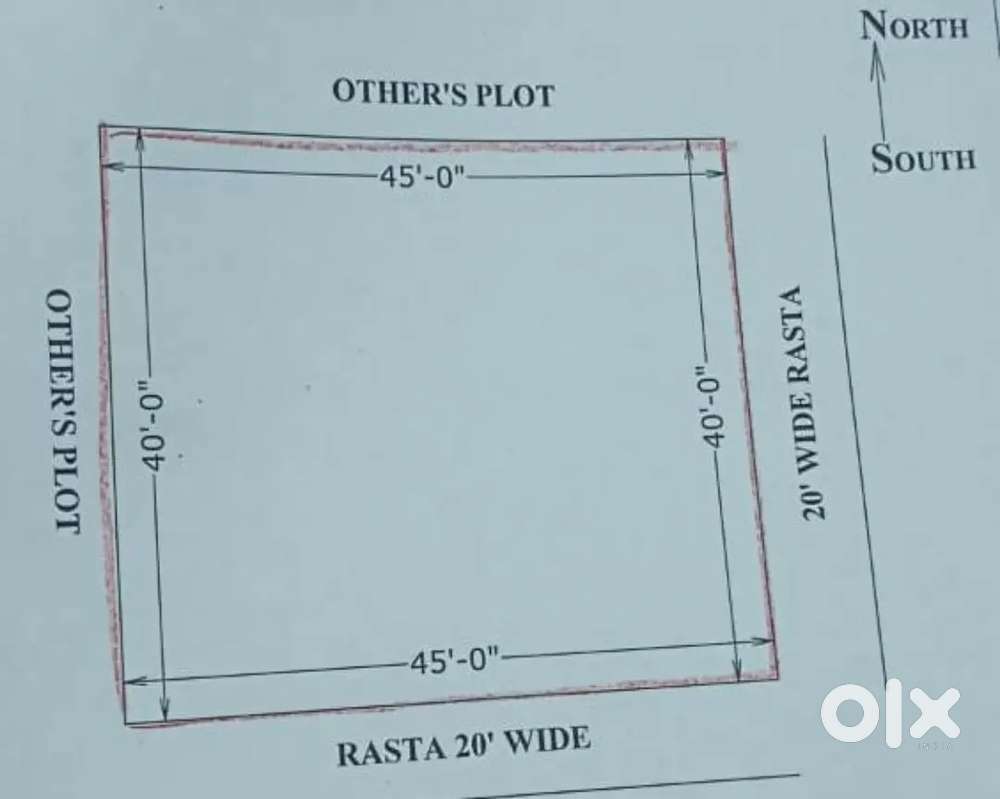 40 x 45 feet plot in neemrana