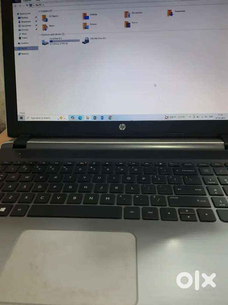 Hp 15 silver colour laptop