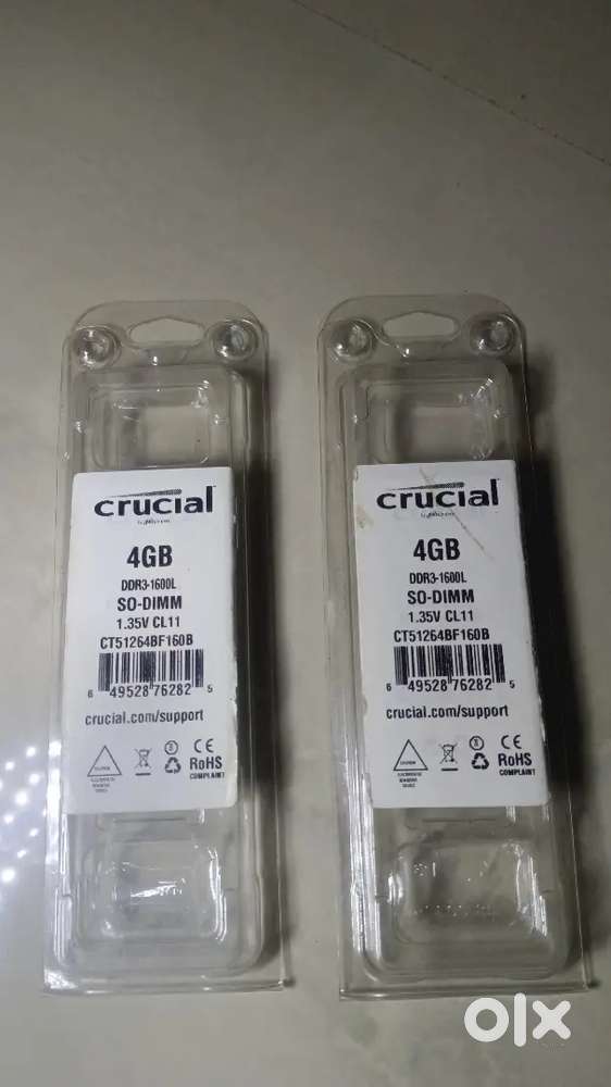 Laptop Ram 2x4GB DDR3-1600L 1.35V CL11 - 2 sticks available