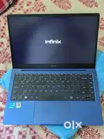infinix  blue color laptop- bill, box, charger available