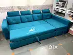 L type lounge sofa cum bed in emi available Aliyar Arham Recliner