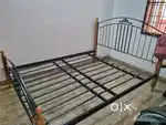 Wooden steel cot