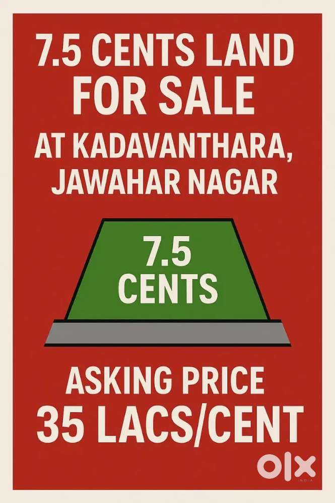 7.5cents Commercial/Residential Land For Sale @ Jawahar Nagar