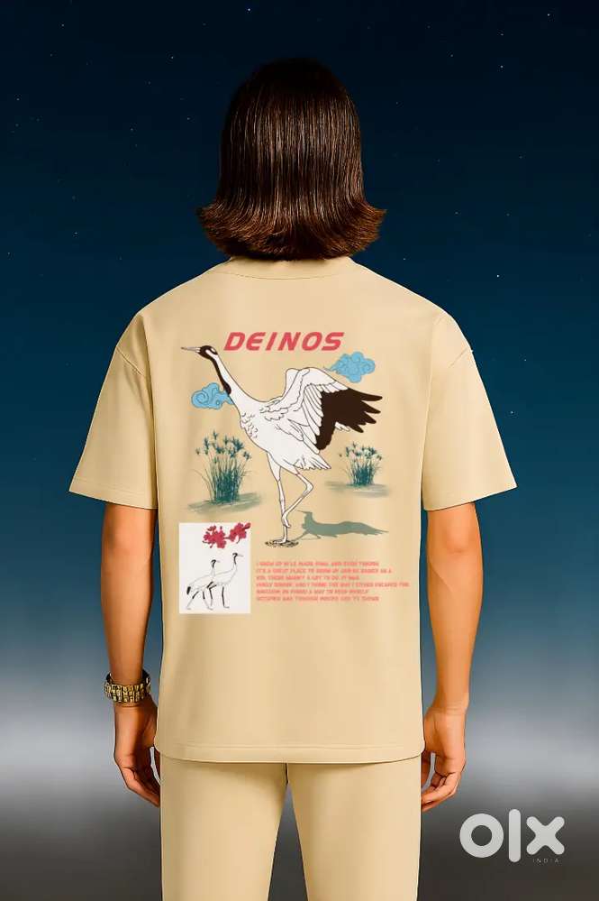 Deinos 240 Gsm Premium Knitted Cotton Oversized T-shirt