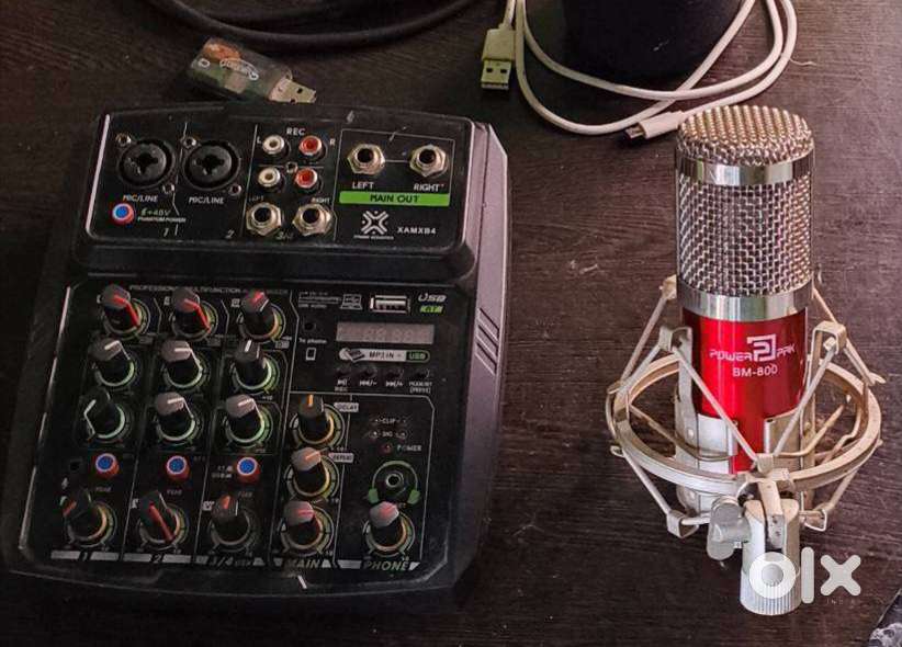 Professional Song Recording Setup Bm 800 Condenser mic and Mixer