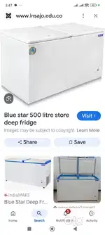 Brand New Blue Star Deep Freezer 500 liters