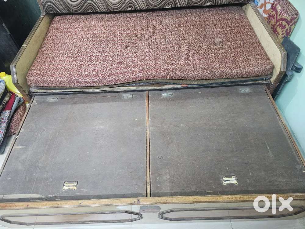 Sofa Cum Bed for Sale – Solid Sagwan Wood – Durable & Functional