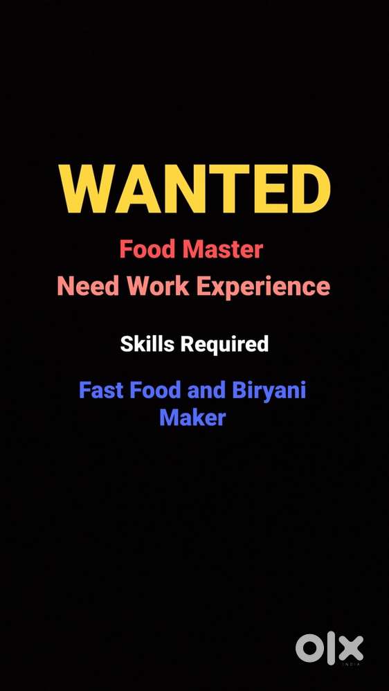 Fast Food Master Required