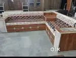 ल shape wooden sofa set direct manifacturing