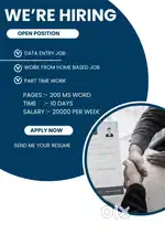 Urgently required: Data Entry Operator, Computer Operator