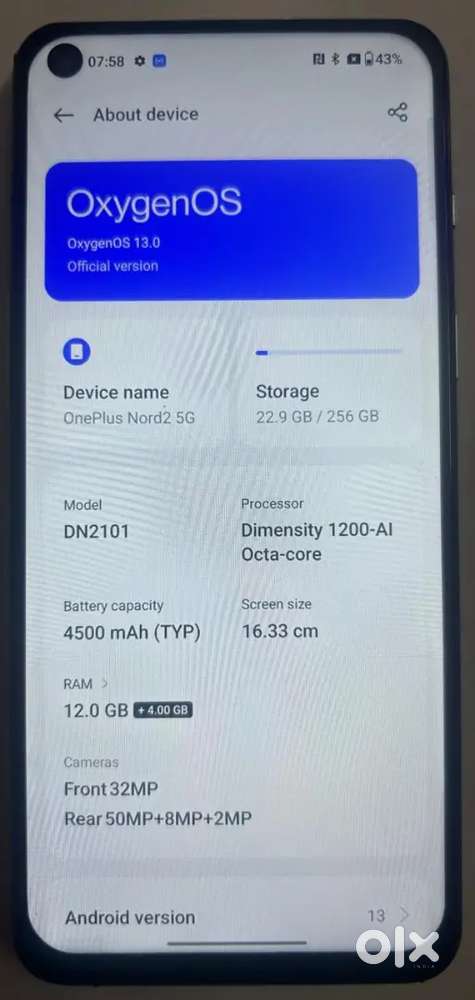 One plus nord2 12-256 amazing condition