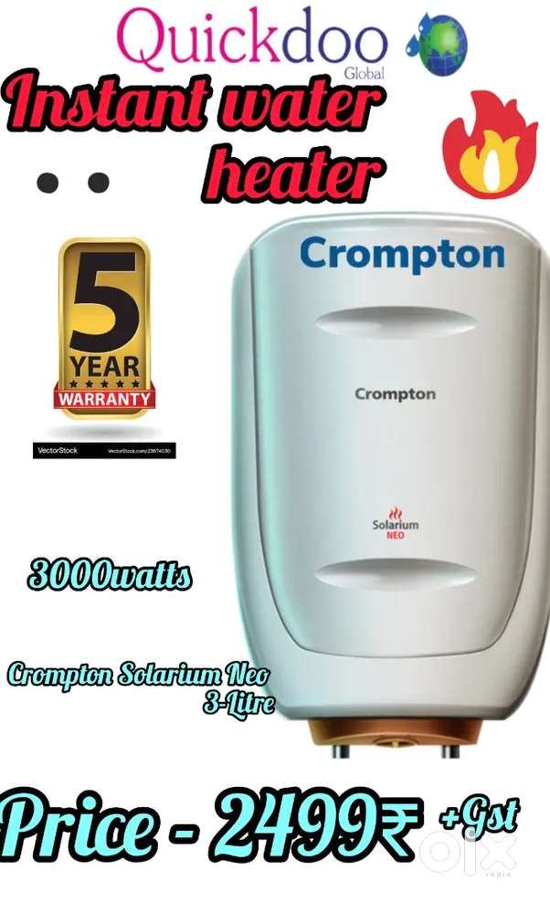Crompton  3-Litre, 3KW Instant Water Heater/Geyser