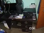 Wooden computer table
