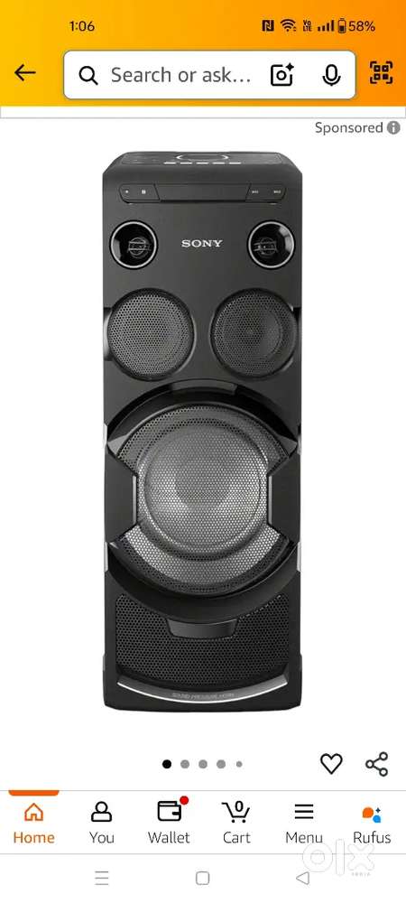 Sony party speaker mhc v77d