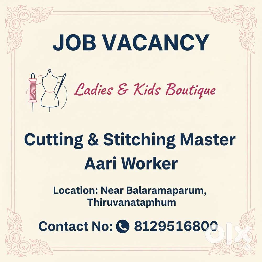 Cutting & Stitching Master,  Aari Worker