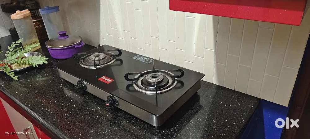 Glass Top Gas stove Prestige 2 burner