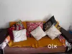 3+1+1 sofa set wooden and centre table