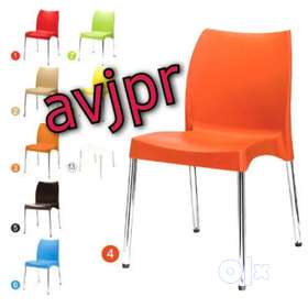 New outdoor cafe chair restaurant chair plastic chair with steel leg with 2 years warranty Garden fu...
