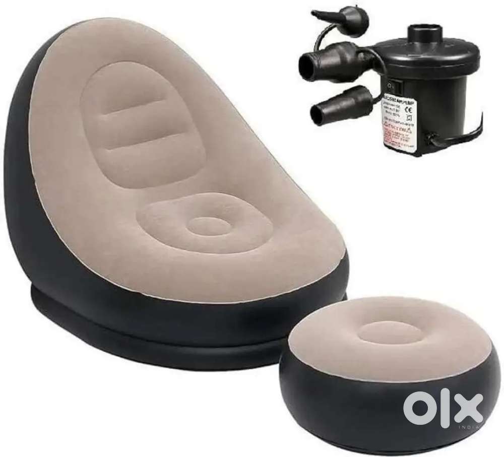 Inflatable single sofa with air pump