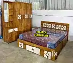 HAMZA FURNITURE New designer stylish look particle wood bedroom set