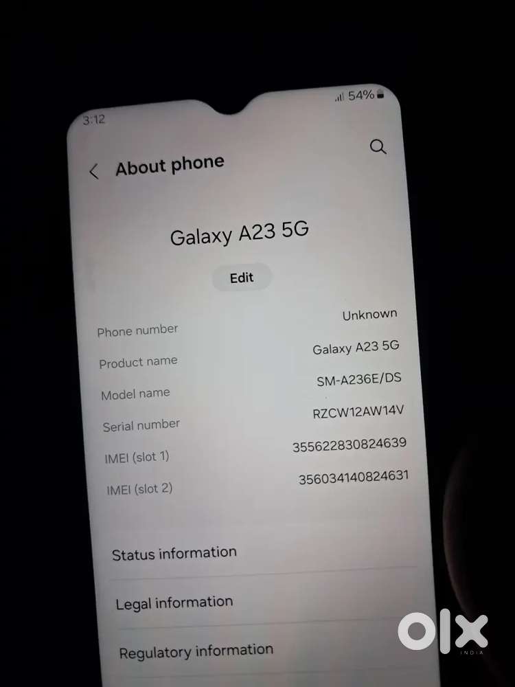 A23 5g with bill