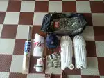 SS master Englishwillow bat with sg white test pad and full kit