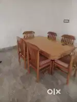 Dining table wooden six chair