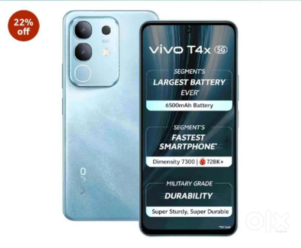 Vivo t4x ram 6 128 only 4 month old very clean condition
