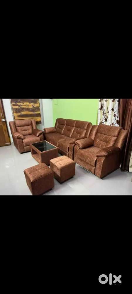 5 SEATER FIBER MODEL FIXED PILLOW SOFA AVAILABLE AT ZAM ZAM FURNITURE