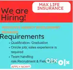 Sikar/Max life/field/graduate/Agency/3.7LPA/onrol/immediate joiner