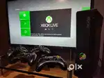 XBOX 360 500GB with 4 original controllers and 50+ games installed