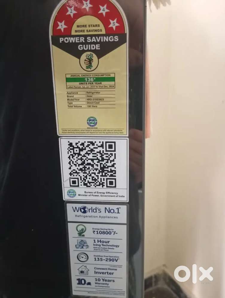 Hairer fridge two years use only five Star