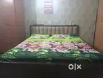 King size bed with storage with mattress , 10+ years old