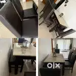 6seater marble top dinning table