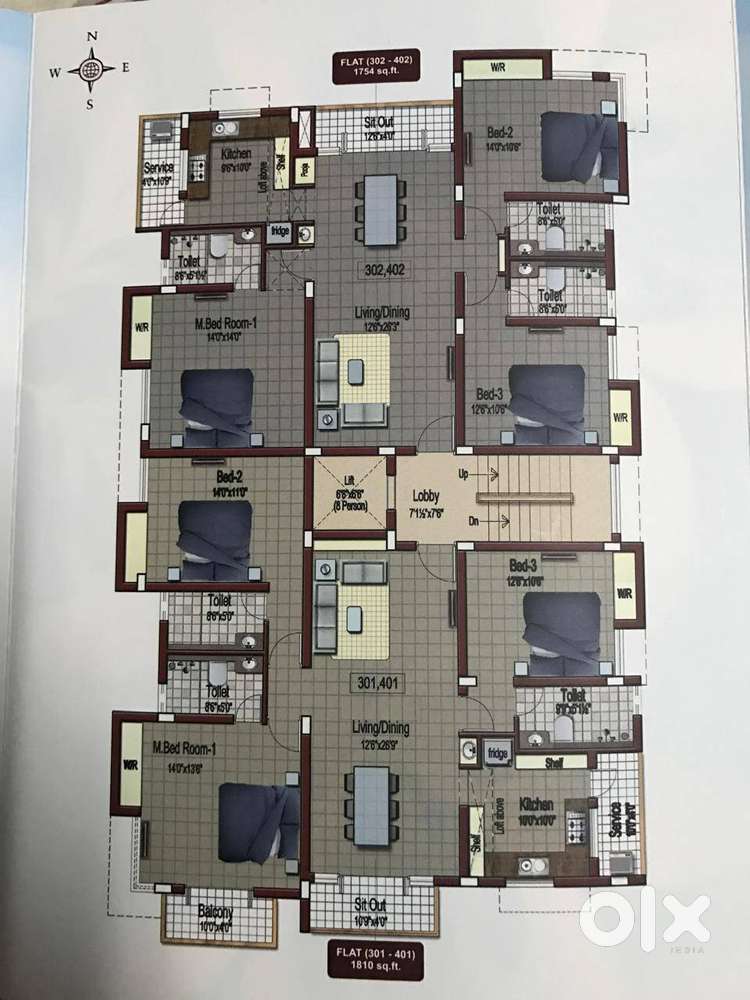 3 BHK, Flat For Sale