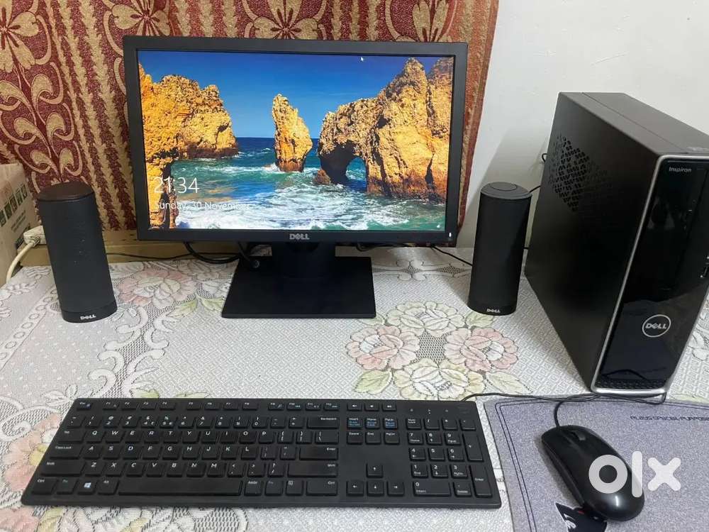Dell Inspiron 3250 desktop computer pc with dell speakers full setup