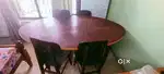 Wooden dining table with wooden chairs 3500 rs only