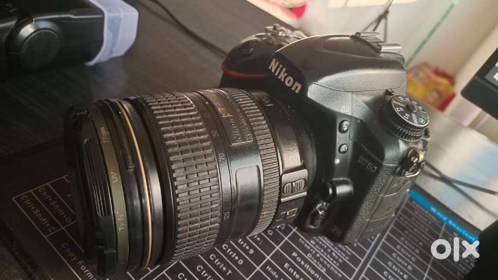 Nikon D750 camera ,24-120,50mm lens ,flash with battery and bag