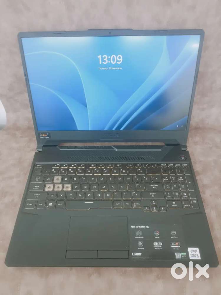 Asus tuf gaming f15,i5,10th gen,4gb GTX graphics, 8gb ram, 512 SSD,