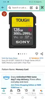 Sony Tough 128GB v90
