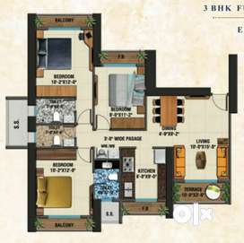 Luxurious 3bhk flat in 51 storied tower