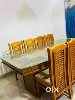 Luxuriour glass 8 seater dining table