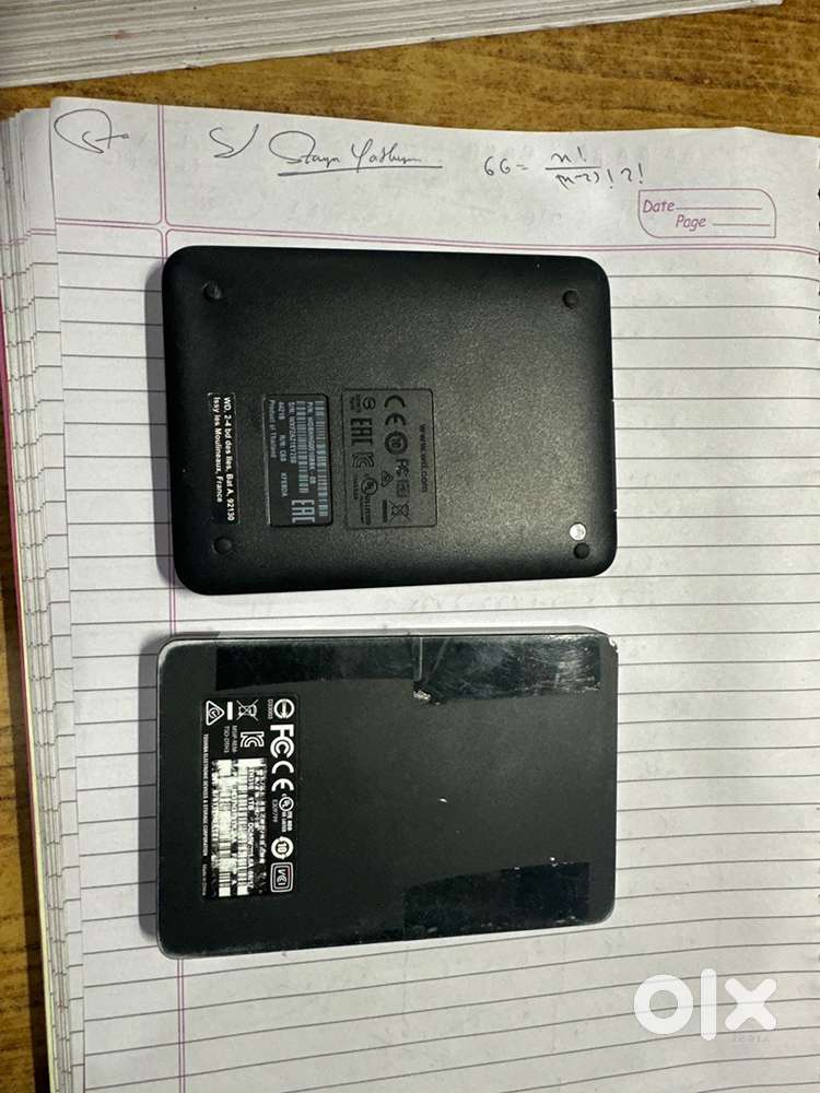 WD external hardisk and Toshiba external hardisk both 1TB